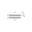 Aplica baie IP44 L=60 cm negru mat LED 12W/1600lm/3000K-4000K, Dizzy 01-3261 Redo