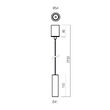 Lustra moderna cafea argintie LED 8.6W/805/3000K, Takto 01-3666 Redo
