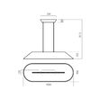 Lustra moderna Akira gri-portocaliu fonoabsorbanta LED 23.5W/2848lm/3000K, 01-3531 Redo