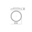 Plafonieră LED modernă dimabilă albă 30W Dama 01-3741-TRIAC Redo