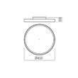 Plafonieră LED modernă dimabilă negru-auriu 40W Dama 01-3750-TRIAC Redo