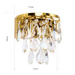 Aplica cristal moderna Celeste 2xG9/40W, WA 2-1369/2 GOLD Orion