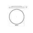 Plafonieră LED modernă dimabilă albă 50W Dama 01-3743-TRIAC Redo