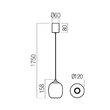 Lustra negru mat sticla fumurie degrade LED 6W/579lm/3000K, Khadi 01-3486 Redo