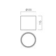 Plafonieră LED modernă alba 21W/3000K Hera 01-3681 Redo