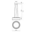 Lustra moderna 2 dispersoare sticla LED 24W/3000K-4000K, Solera 01-3591 Redo