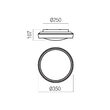 Plafoniera baie IP44 sticla LED 24W/2500lm/3000K-4000K, Arca 01-3796 Redo