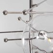 Candelabru modern cu 8 brate din alama masiva si abajururi din sticla suflata, RD 15, B080 Schwunghome