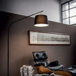 Lampadar minimalist negru abajur textil 1xE27/60W, Daddy PT1 110363 Ideal Lux