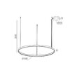 Lustra moderna LED 75W/2700K-3000K-4000K, Orion 01-3876 Redo