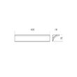 Aplica moderna nichel mat L=40 cm LED 14.4W/1345lm/2700K, Velas 01-4526 Redo