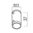 Set montaj suspendat banda tubulară LED XLOOP 18 mm LP18CR SBK Arelux