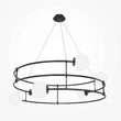Lustra moderna Balance neagra abajur alb Ø81cm, Maytoni