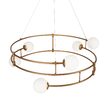 Lustra moderna Balance bronz abajur alb Ø81cm, Maytoni