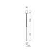 Lustră LED modernă neagră 8W/3000K Nikos 01-3855 Redo