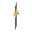 Aplica LED moderna Skyline neagra cu disc plin abajur alama L19cm 23W, Maytoni