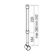 Element suspendare benzi tubulare LED diametrul 8 mm XLOOP LP18SR SBK Arelux