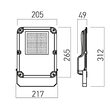 Proiector LED IP65 90° aluminiu dispersor sticla 4mm 300W/4000K/40320lm XField FDI15NW90 DG Arelux