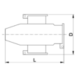 Priza tripla, neagra, cu CP lateral, 16A, IP44, TICS-A4