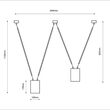 Lustra moderna alba, stil industrial, 2xGU10/50W, Viwin 9570, Dohar