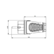 Stecher negru, din cauciuc, IP54, 16A, APCE 0511-S