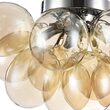 Plafoniera moderna Balbo nichel abajur coniac Ø38cm, Maytoni