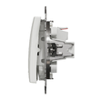 Intrerupator simplu alb indicator luminos albastru 10AX Sedna Design, Schneider Electric SDD111101L