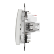 Intrerupator dublu alb indicator luminos albastru Sedna Design, Schneider Electric SDD111105L