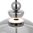 Lustra LED moderna Bangkok neagra abajur fumuriu Ø40cm 12W, Maytoni