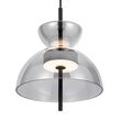 Lustra LED moderna Bangkok neagra cilindrica abajur fumuriu Ø25cm 12W, Maytoni