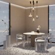 Lustra LED moderna Bangkok neagra rotunda abajur fumuriu Ø25cm 12W, Maytoni