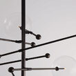 Candelabru modern cu 6 brate din alama masiva si abajururi din sticla suflata, RD 15, B013 SchwungHome