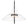 Lustra LED moderna Bangkok neagra abajur transparent Ø40cm 12W, Maytoni