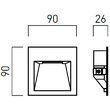 Spot incastrat LED/Spot contra-treapta XGHOST IP20 2W 4000K CR Arelux GS01NWIP20 BK