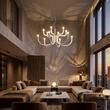 Candelabru modern Luxor alb dimmabil TRIAC LED 54W/6396lm/3000K, 01-3227 Redo