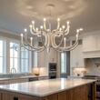 Candelabru modern Luxor alb dimmabil TRIAC LED 81W/8817lm/3000K, 01-3231 Redo