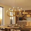 Candelabru modern Luxor auriu dimmabil TRIAC LED 81W/8817lm/3000K, 01-3232 Redo
