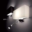 Aplica moderna neagra 1xE27/60W si LED 1.5W/50lm/3000K, Hotel AP2 035956 Ideal Lux