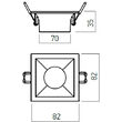 Spot incastrat XKONE LED GU10/PAR16 1x50W IP20 MBK Arelux KN02 BK