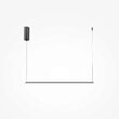 Lustra LED moderna Halo neagra abajur alb L80cm 10W, Maytoni