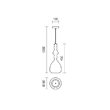 Lustra moderna Ambix fumurie abajur sticla 1xE27/40W, 01-2938 Redo