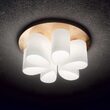 Plafoniera moderna aurie abajururi sticla alba 6xE27/52W, DAISY PL6 247779 Ideal Lux