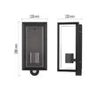 Aplica exterior IP44 neagra senzor PIR 1×E27/15W LED Malva ZGH040P Emos