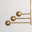 Candelabru modern cu 3 brate mobile din alama masiva si abajururi din sticla suflata, Universe, B061 SchwungHome