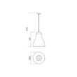 Lustra moderna lemn maro dispersor aluminiu 1xE27/42W, Cadeira 01-1606 Redo