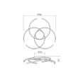 Plafoniera moderna alba dispersor silicon LED 60W/6600lm/3000K, Alien 01-1801 Redo