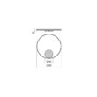 Aplica moderna alba il. indirect LED 42W/4536lm/3000K, Orbit 01-1704-TRIAC Redo