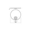 Aplica moderna alba il. indirect LED 55W/6050lm/3000K, Orbit 01-1708-TRIAC Redo