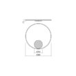 Aplica moderna bronz  il. direct LED 55W/6050lm/3000K, Orbit 01-1707-TRIAC Redo