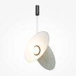 Lustra LED moderna Evolution neagra abajur gri L52cm 9W, Maytoni